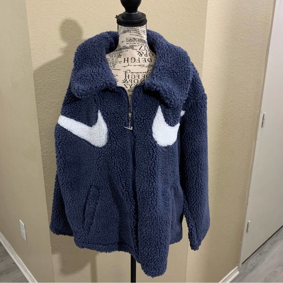 Nike swoosh teddy jacket NWT